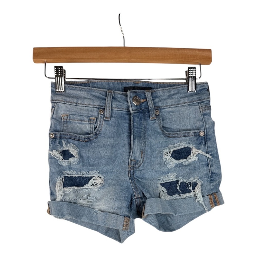 Aeropostale Distressed Jean Shorts size 000 Blue
